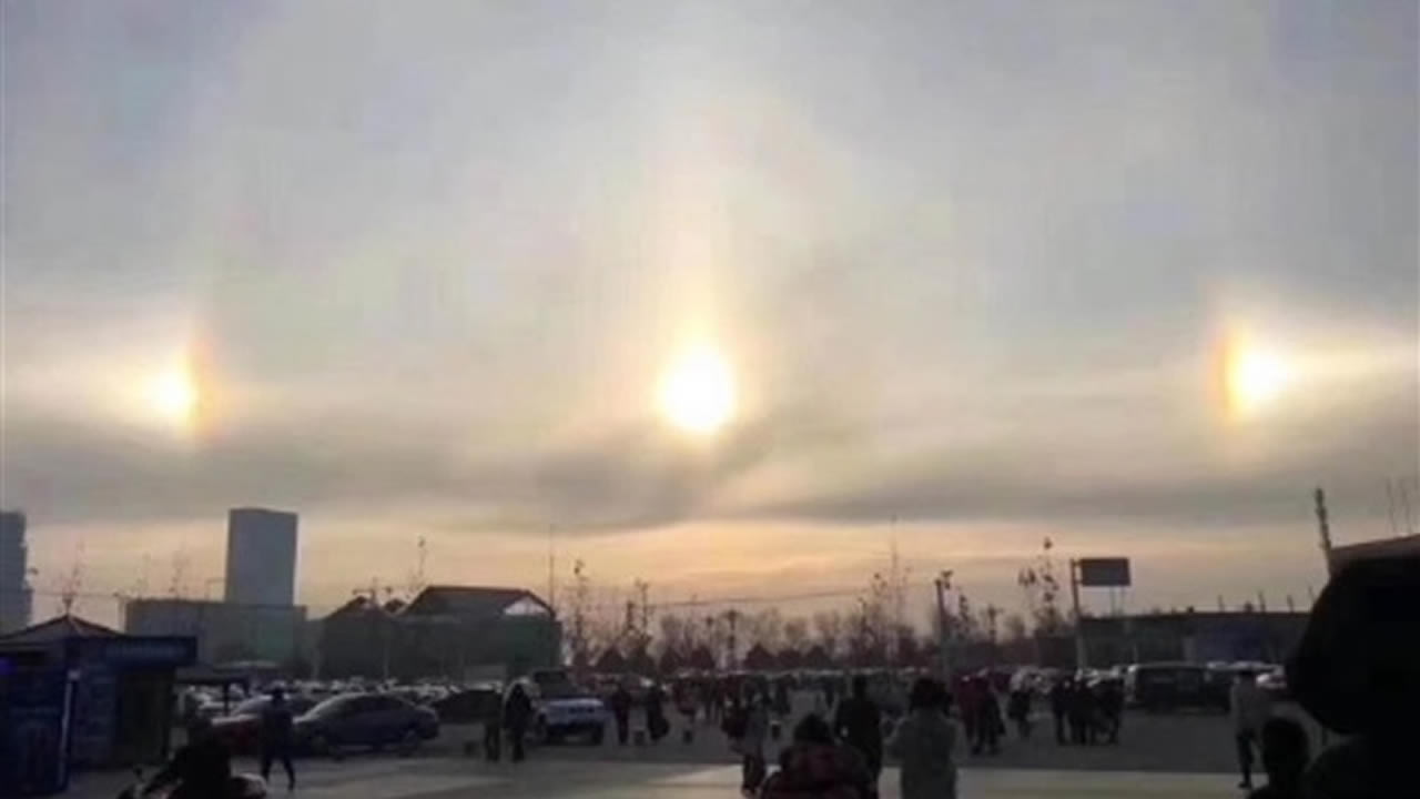 "Tres soles" son observados en Beijing durante 2 horas