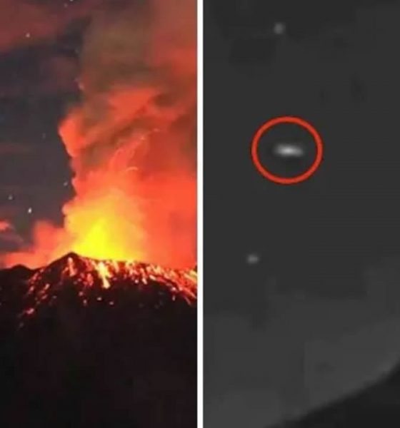 Enorme OVNI de 30 metros vuela hacia el volcán Popocatépetl en México