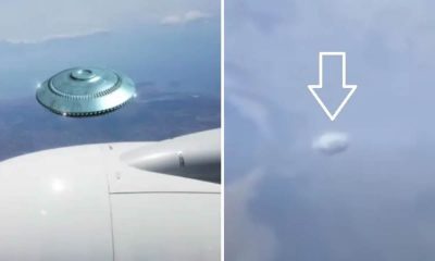 Graban un OVNI acercándose a un avión a alta velocidad