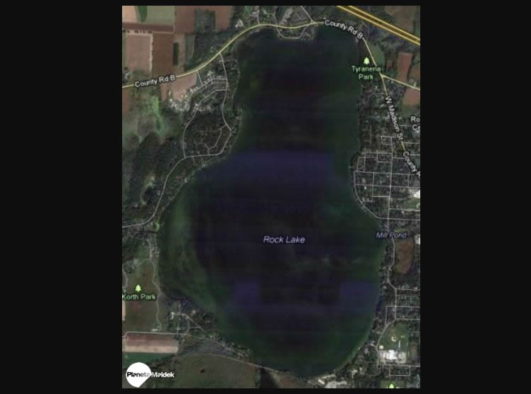 Mapa de Rock Lake en Wisconsin