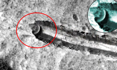 Un enorme "disco volador" parece haber caído en la superficie de Marte