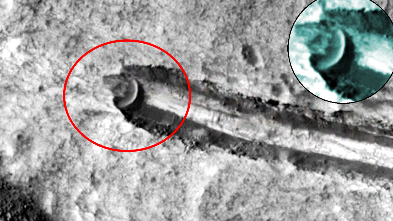 Un enorme "disco volador" parece haber caído en la superficie de Marte