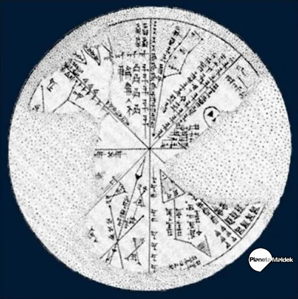 Detalle del mapa estelar sumerio
