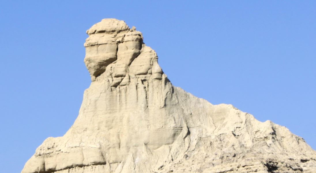 Una mirada más cercana a la cabeza de la Esfinge de Baluchistán