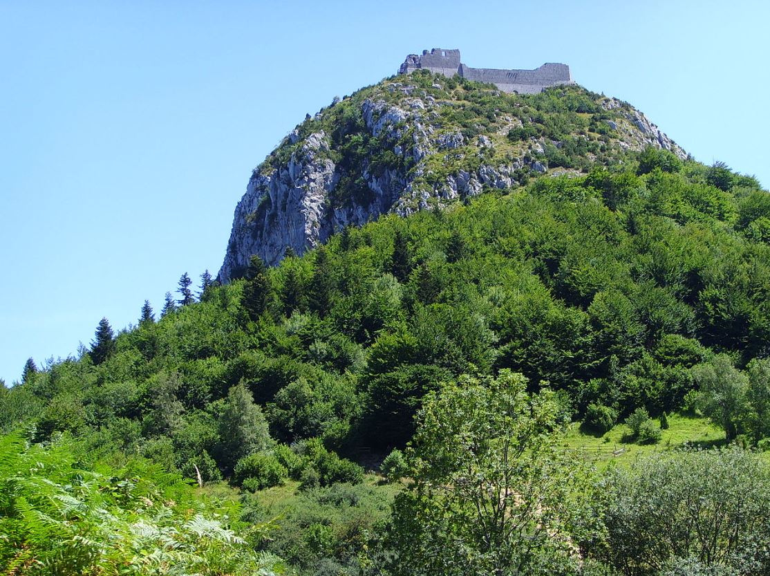 Vista del castillo de Montsegur