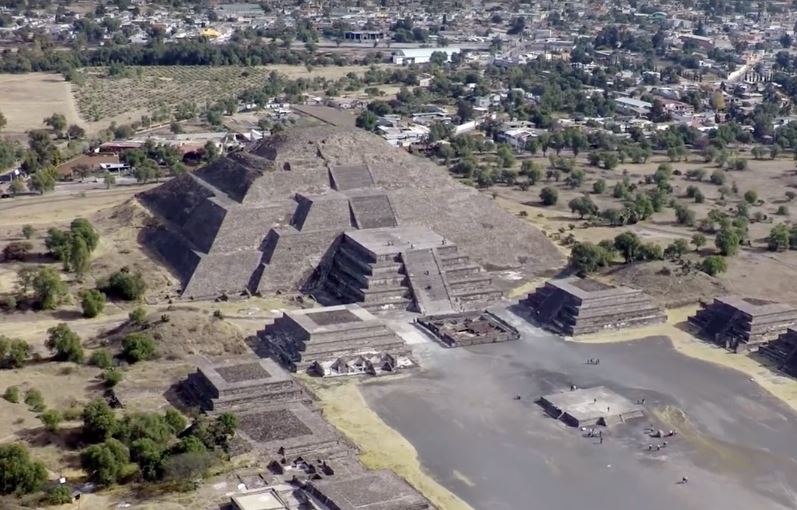 Vista aérea de Teotihuacán