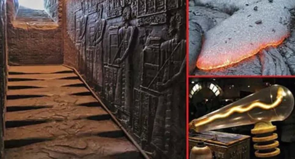 Escaleras derretidas en el Templo de Hathor en Egipto.