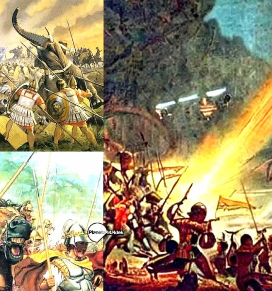 Alejandro Magno y los "escudos voladores de plata que escupían fuego" que siguieron a su ejército