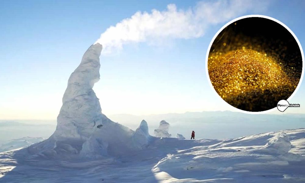 Volcán de la Antártida arroja "polvo de oro" a diario, sorprendiendo a científicos