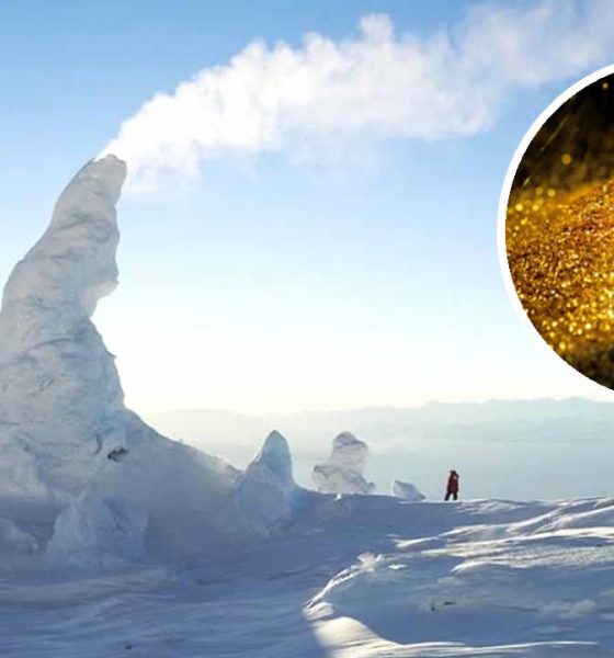 Volcán de la Antártida arroja "polvo de oro" a diario, sorprendiendo a científicos