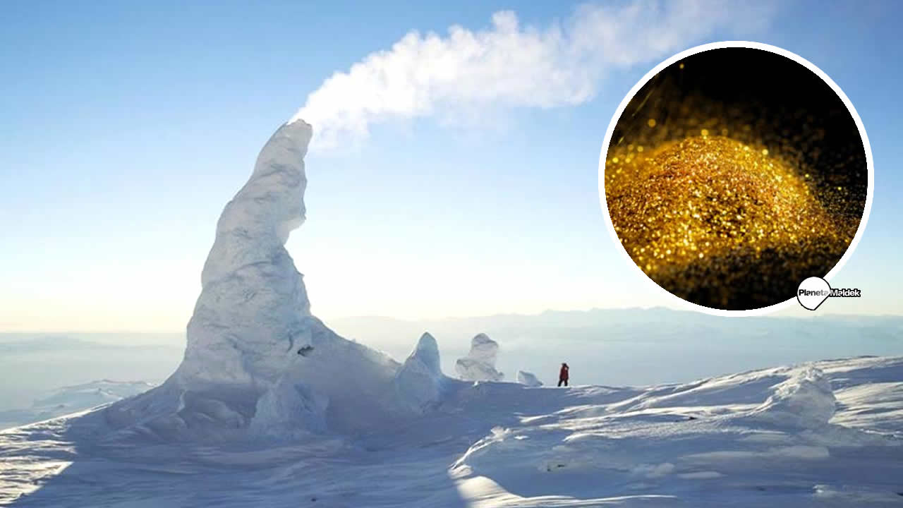 Volcán de la Antártida arroja "polvo de oro" a diario, sorprendiendo a científicos