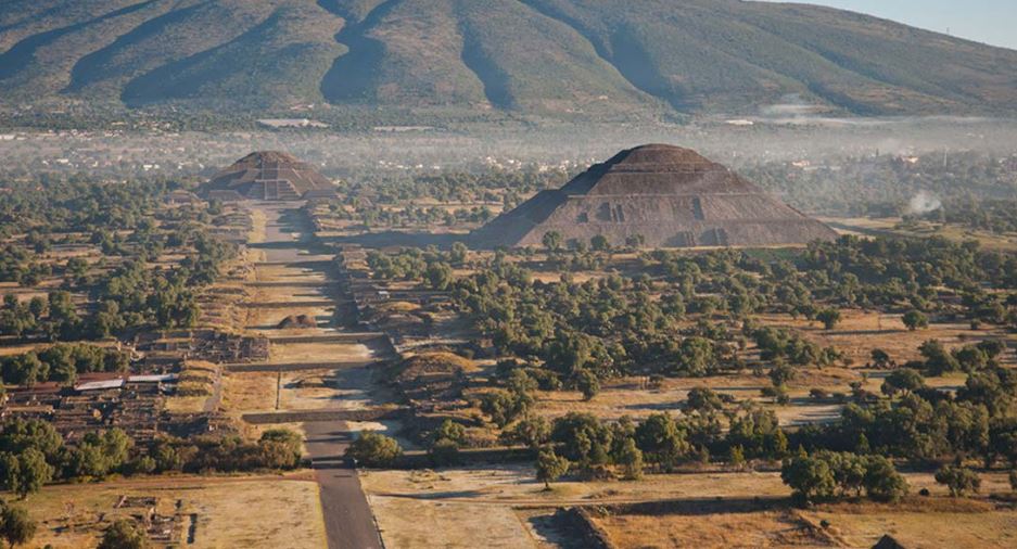 La ciudad mesoamericana de Teotihuacan, en el centro de México.