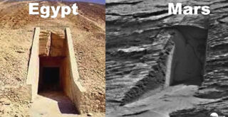¿Es la entrada a una antigua tumba en Marte? Extraña puerta hallada en el Planeta Rojo